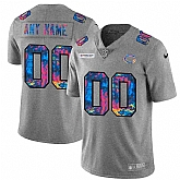 Nike Chicago Bears Customized Men's Multi-Color 2020 Crucial Catch Vapor Untouchable Limited Jersey Grey Heather